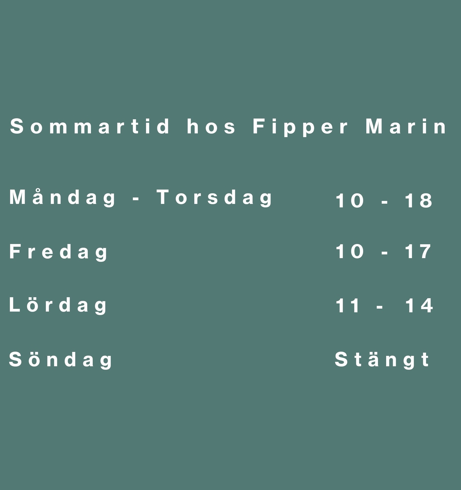 Sommaröppettider